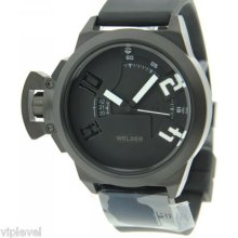 Welder K24 3100 Fast Shipping Black Ion Steel Analog 50mm Mens Watch