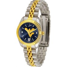 West Virginia Mountaineers WVU Womens Anochrome Gold Watch