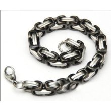 Wholesale Cool Design 8pcs Fashion Stainless Steel Mens Bracelet,silver&black