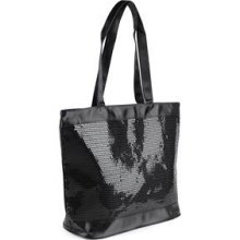 Women Glowing Formal Carryall Black Classy Medium Sequin Bag