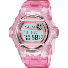 Women's Casio Baby-g Pink Jelly Digital Watch - Model: Bg169r-4