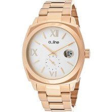 Women's Dashuri Silver Dial Rose Gold Tone Ion Plated Stainless S ...