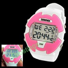 Women's Good Sports Digital Wrist Watch + Pink Face