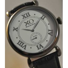 Xo Retro Automotive Dna Porsche Spyder Gunmetal Black Leather Watch