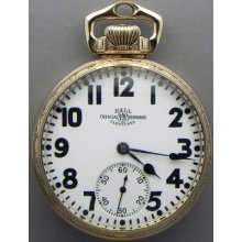 16 Size, 21 Jewel, Ball-hamilton Railroad Grade Pocket Watch In Mint Condition