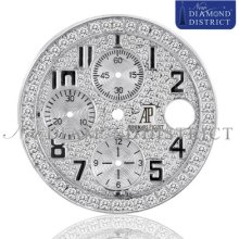 2.70ct Pave Set Full Diamond Dial For Audemars Piguet Royal Oak Offshore Watch