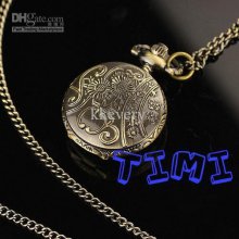 2011 New Chain Pendant Quartz Necklace Ladies Pocket Watch