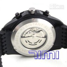 2012 Hotsale Black Army New Mens Automatic 3 Dial Wrist Watch 6 Hand