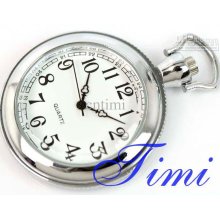 2012 Hotsale Classic Silver Tone Mens Quartz Pocket Watch Freeship