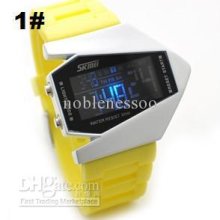 2pcs The Skmei Quartz Tokyo Bomber Digital Display Mens Led Watch (5