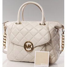 $398 Michael Kors Vanilla Fulton Large Satchel Handbag 30h2gfqs3l Bag0575