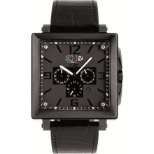 3H Women's CC01 Cube Black PVD Chronograph Black Dial Interchange ...