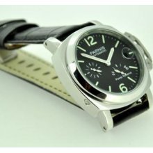 44mm Parnis Black Dial Power Reserve Automatic Watch X139