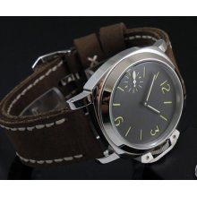44mm Parnis Green Marks Black Dial Blue Marks Hand-winding Mens Watch Bmd002