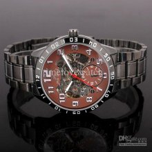4pcs Selling Coffe Face Mechanical Men Watch Automatic Movement Mech