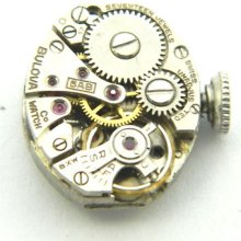 4u2fix Bulova 5ab Caliber 17 Jewel Movement Running Strong W/bulova Crown