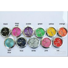 60pcs/lot Jelly Candy Sports Watches Dial Snap Slap On Watch Dial Ss