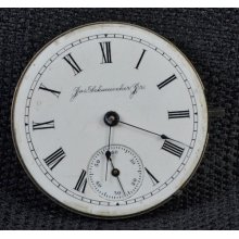 6s Columbus Private Label Hc Pocket Watch Movement For Parts Or Repair Ft446