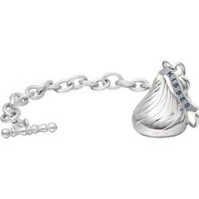 .925 Sterling Silver Large Hershey's Kiss Toggle Bracelet 1 Charm Unique
