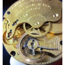 A.w. Co 14k Waltham Riverside With Woerdâ€™s Patents 8s Pocket Watch