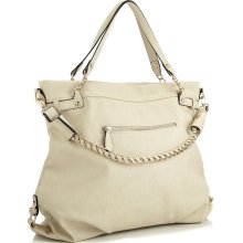 Accessorize Esme Chain Handle Tote Cream One Size