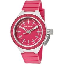 Activa By Invicta Women's Aa301-003 Dark Pink Polyurethane Watch $99