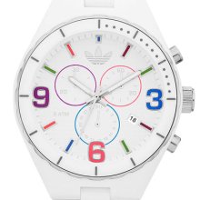 Adidas Cambridge Chronograph White Plastic Quartz Watch Adh2692