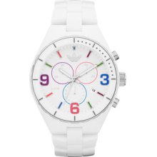 Adidas Cambridge Chronograph White Plastic Quartz Unisex Watch Adh2692 Date