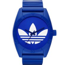 adidas Originals 'Santiago' Polyurethane Strap Watch Blue