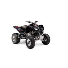 AMR Racing - Kawasaki KFX700 ATV (2005-2011) - Ed Hardy Pirates - Blue Quad Graphic Kit