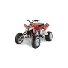 AMR Racing - Polaris Outlaw 450 500 525 ATV (2009-2011) - Ed Hardy Love Kills - Red ATV Quad Graphic Kit