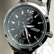 Analog Hand Hours Clock Luxury Sport Men Fashion Black Steel Wrist Watch Wh106-b Analog Hand Hours Clock Luxury Sport Men Fashion Black Steel Wrist Watch Wh106-b