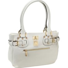 Anne Klein Trinity Large Satchel - Cream