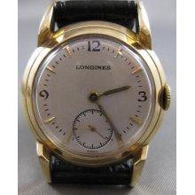 Antique Longines Swiss Mechanical 14kt Yellow Gold Mens Watch 17 Jewels 21153