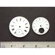 Antique Porcelain white wristwatch pocket watch face dials circa 1870 to 1920 Vintage watch clock parts jewelry Steampunk Art Supplies 1324