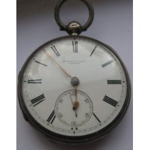 Antique Silver Fusee Pocket Watch , C Hill London 1880