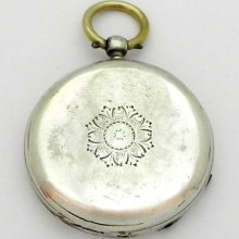 Antique Sterling Silver Verge Fusse Pocket Watch Case 85f