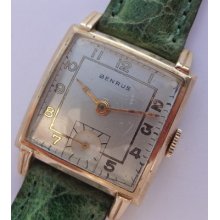 Antique Vintage Benrus 10 K Gold Rolled Plate Gold Art Deco Wrist Watch Mechanic
