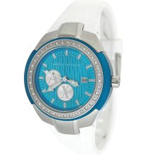 Armani Exchange AX5051 White Silicone Blue Dial Ladies Watch