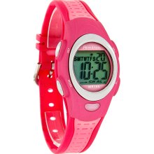 Armitron Ladies EL Light Hot Pink Rubber Digi Chronograph Quartz Watch 45/6967