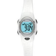 Armitron Ladies` Lcd Sport Watch With White Resin Strap & Case