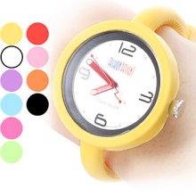 Assorted Colors Unisex Silicone Analog Quartz Jelly Style Wrist Watch