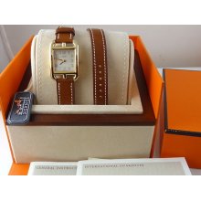 Auth Hermes Cape Cod Yg750 Double Tour Ladies Watch