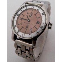 Auth. Ladies Size Bvlgari Solotempo Watch. Excellent Condition. Extra Links/band