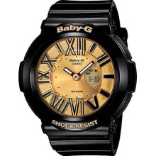 Baby-g Plastic Resin Case And Bracelet Gold Tone Digital-analog Dial