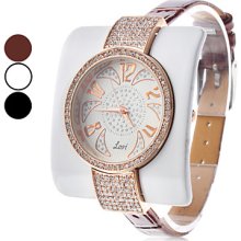 Band Women's Small Style PU Analog Quartz Wrist Watch (Assorted Colors)