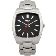 Base London Men's Quartz Watch With Silver Dial Analogue Display And Silver Bracelet Ba106