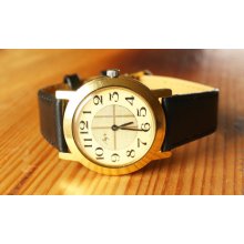 Belarus mechanical wristwatch Luch vintage wristwatch yellow watch, gold color