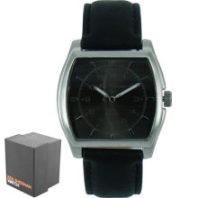 Ben Sherman Gents Ladies Black Dial Black Faux Leather Strap Watch Bs042