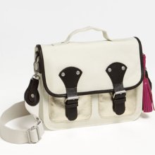 Bensimon 'Gold Sheen - Mini' Satchel Beige